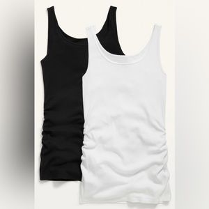 Maternity 2 pc set - Black + White Old Navy First Layer Maternity Tank Top